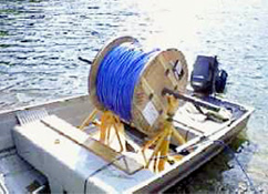 Optical fiber used in measuring temperature distribution